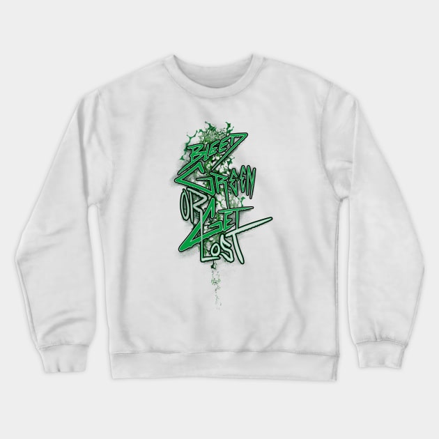 Philadelphia St. Patrick's Day - Bleed Green Crewneck Sweatshirt by HauzKat Designs Shop